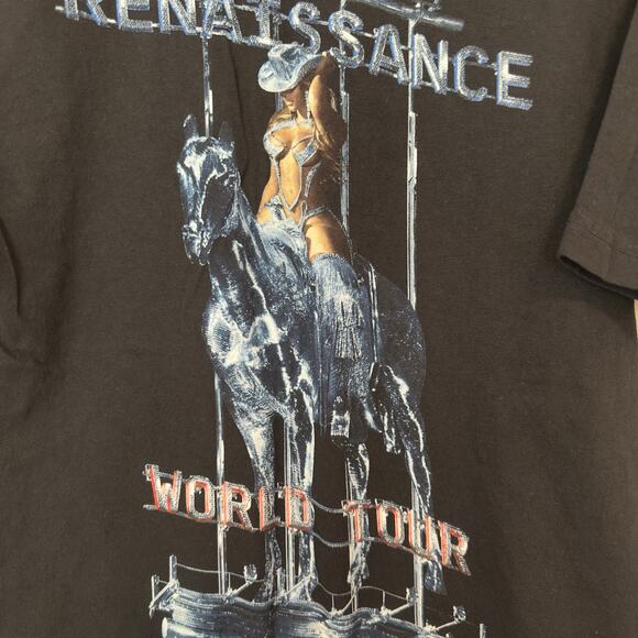 Beyoncé 2023 Renaissance Tour Unisex Short Sleeve T-Shirt Size S Cities Music - Picture 4 of 8